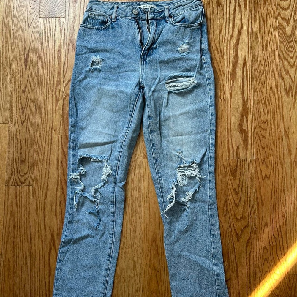 PacSun Light Blue Distressed Skinny Jeans
